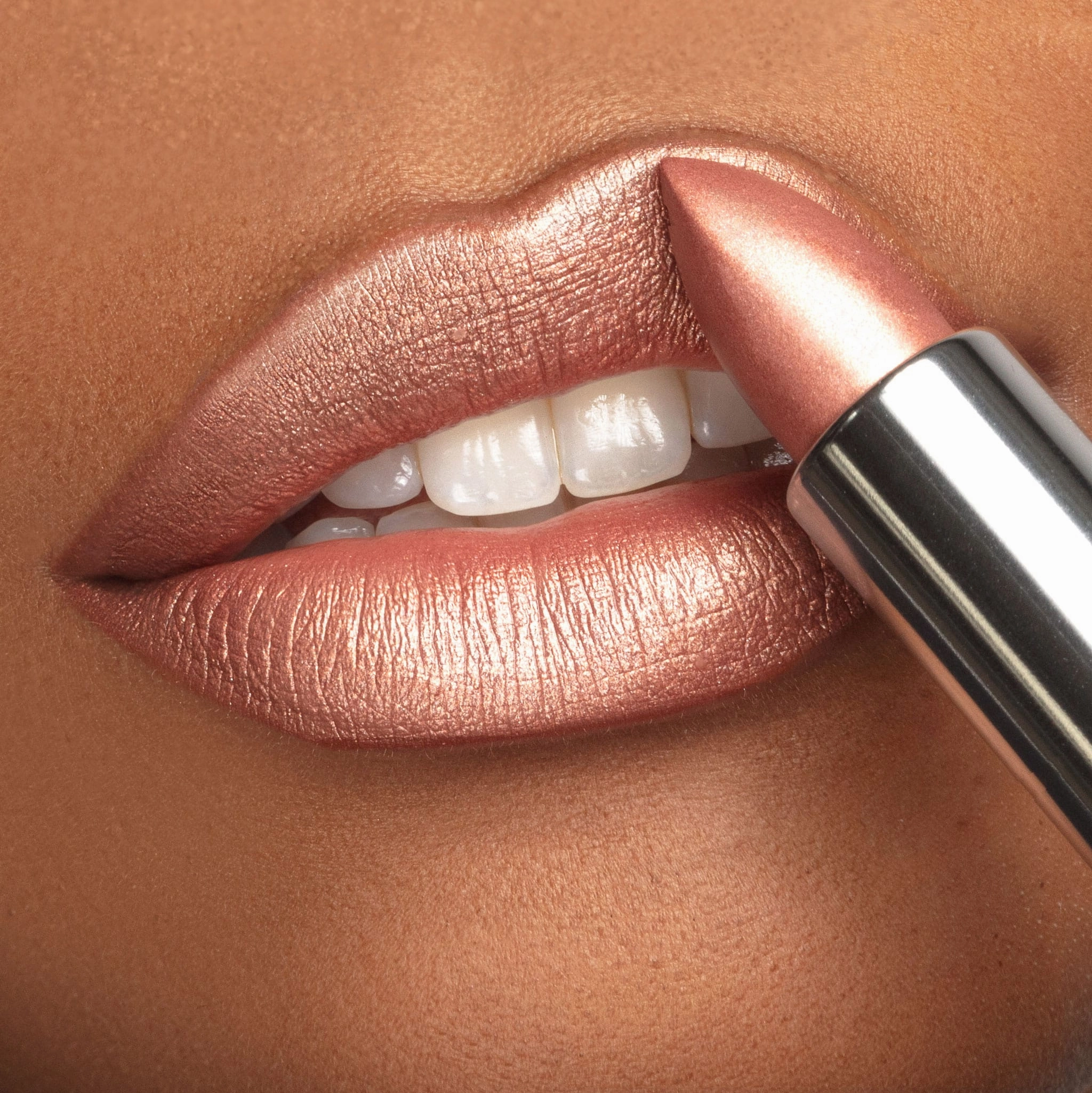 Posh Crme | A Frosted Pale Golden Nude Shimmer Lipstick
