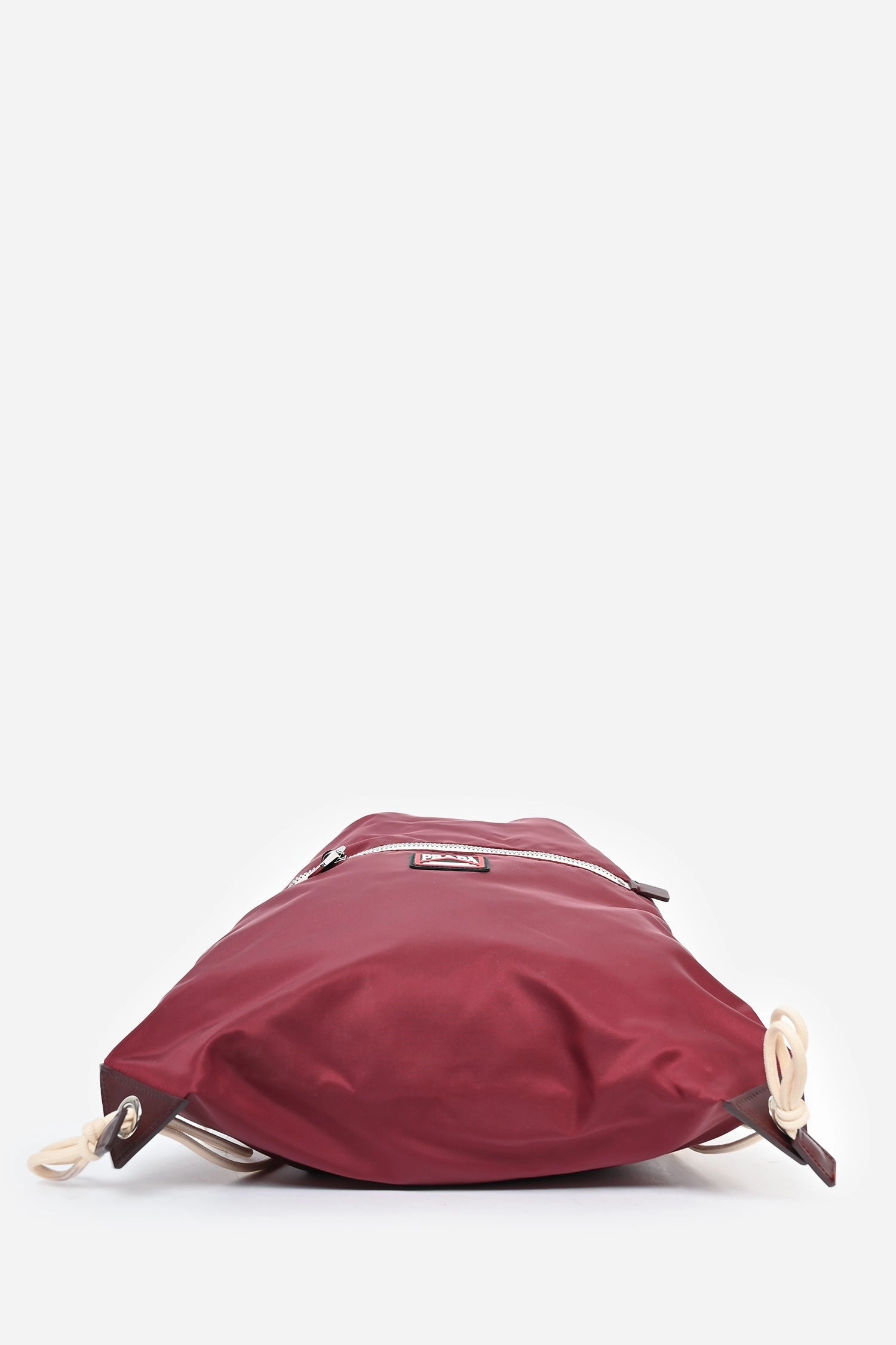 Prada 2019 Burgundy Nylon Drawstring Backpack