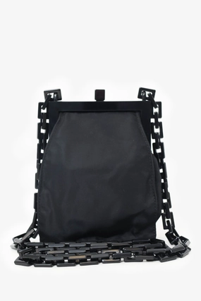 Prada Black Nylon Chain Mini Bag