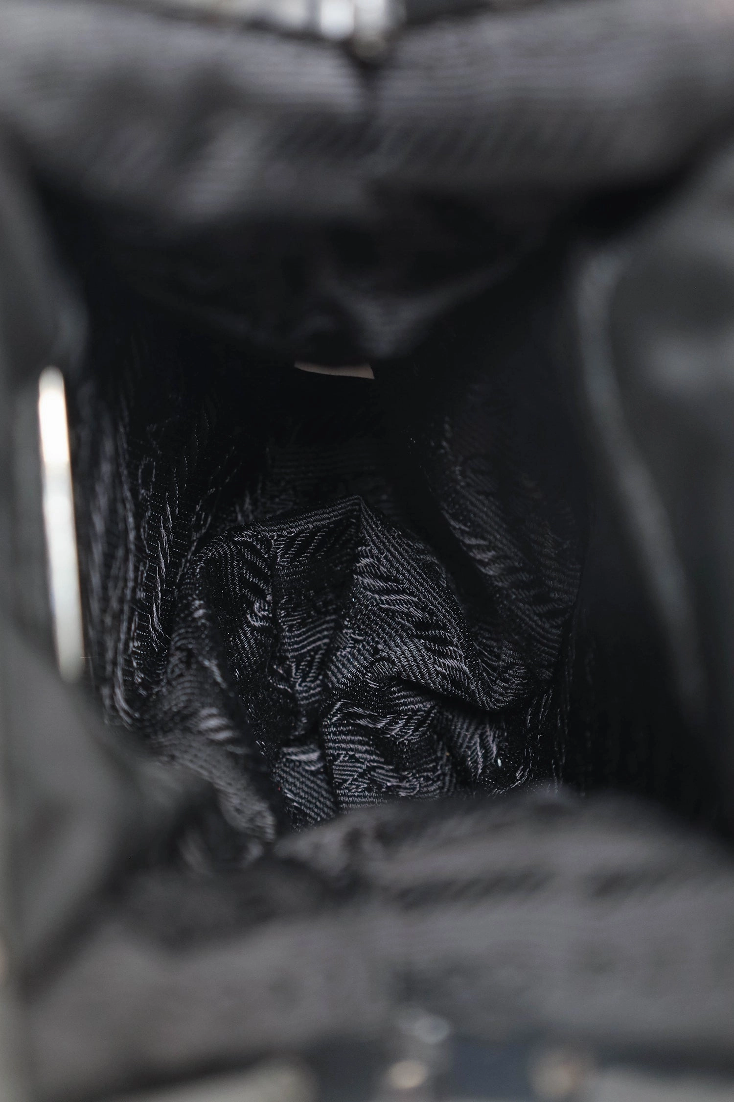 Prada Black Nylon Chain Mini Bag