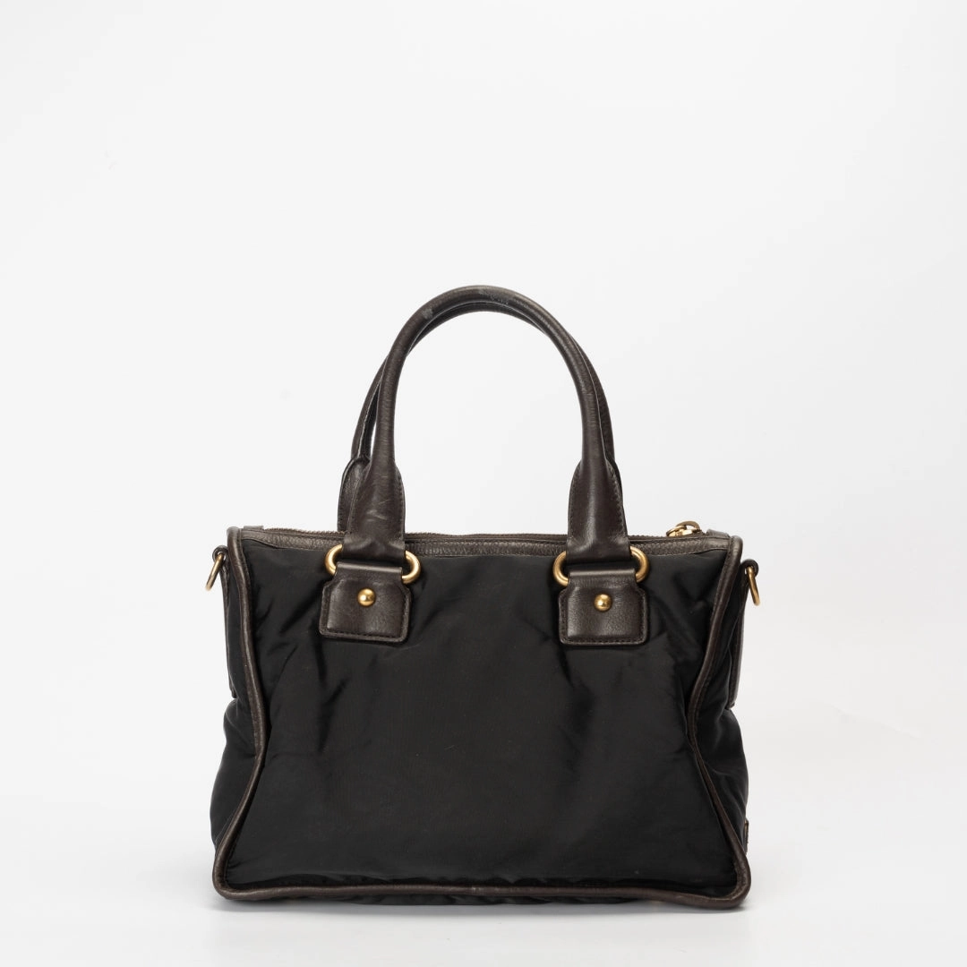 Prada Nylon Canapa Logo Satchel