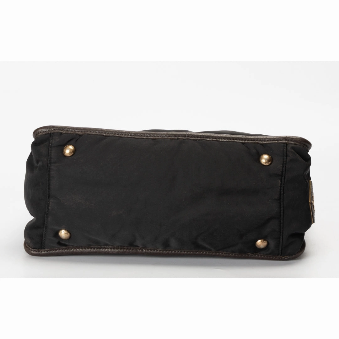 Prada Nylon Canapa Logo Satchel