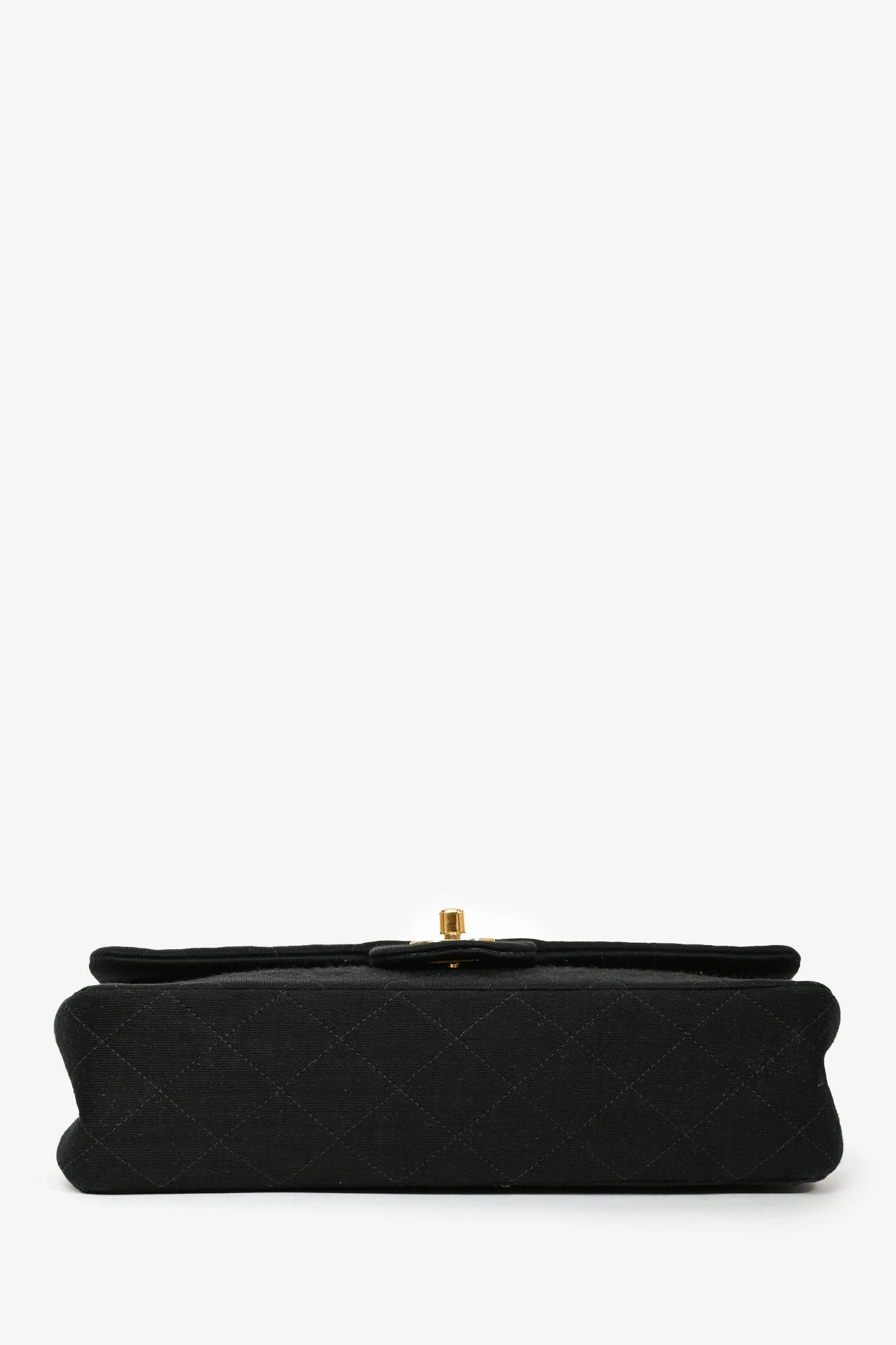Pre-Loved Chanel? 1994-96 Black Quilted Jersey Medium Double Flap GHW