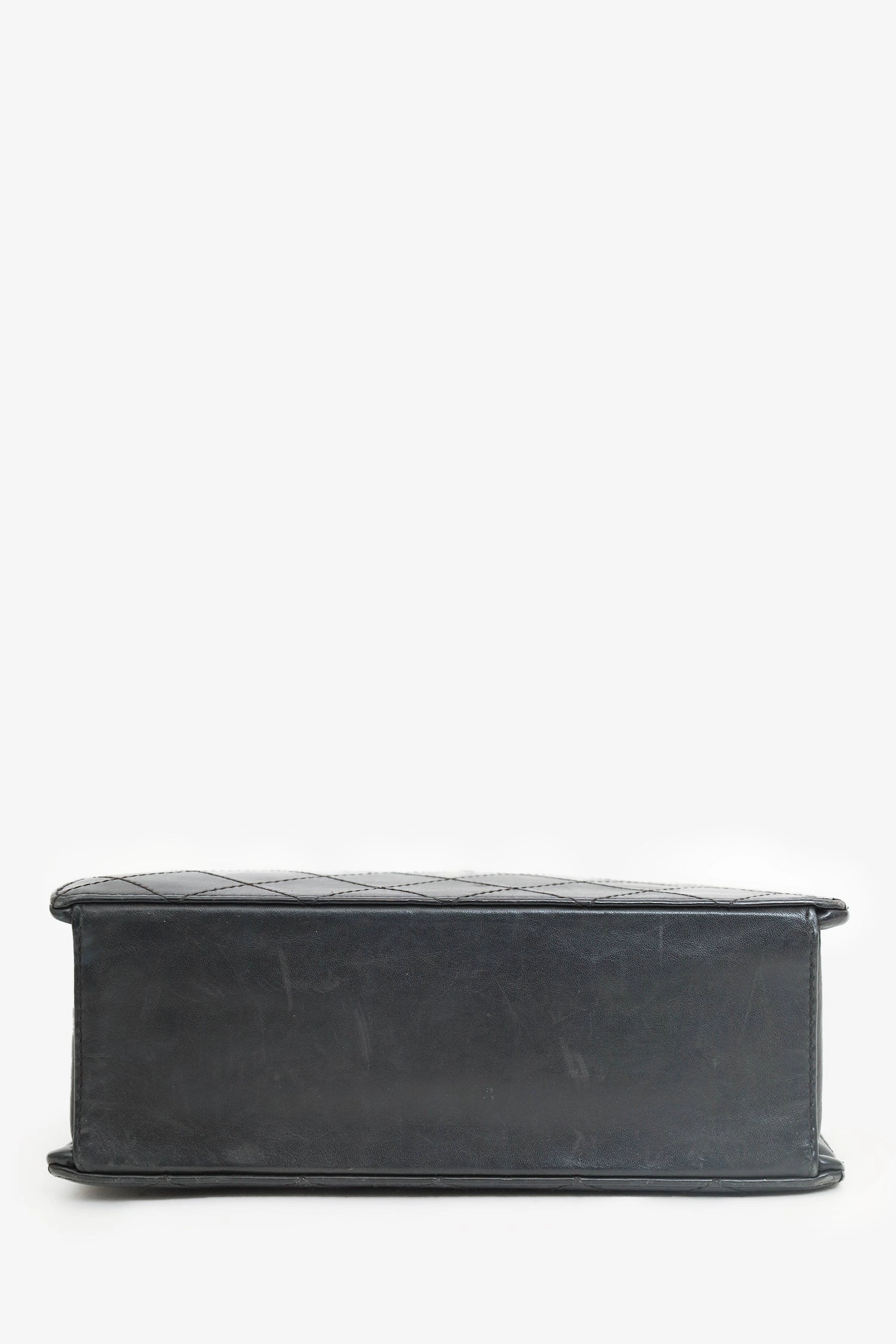 Pre-Loved Chanel? 1996-97 Black Leather Matelasse Coco Mark Tote