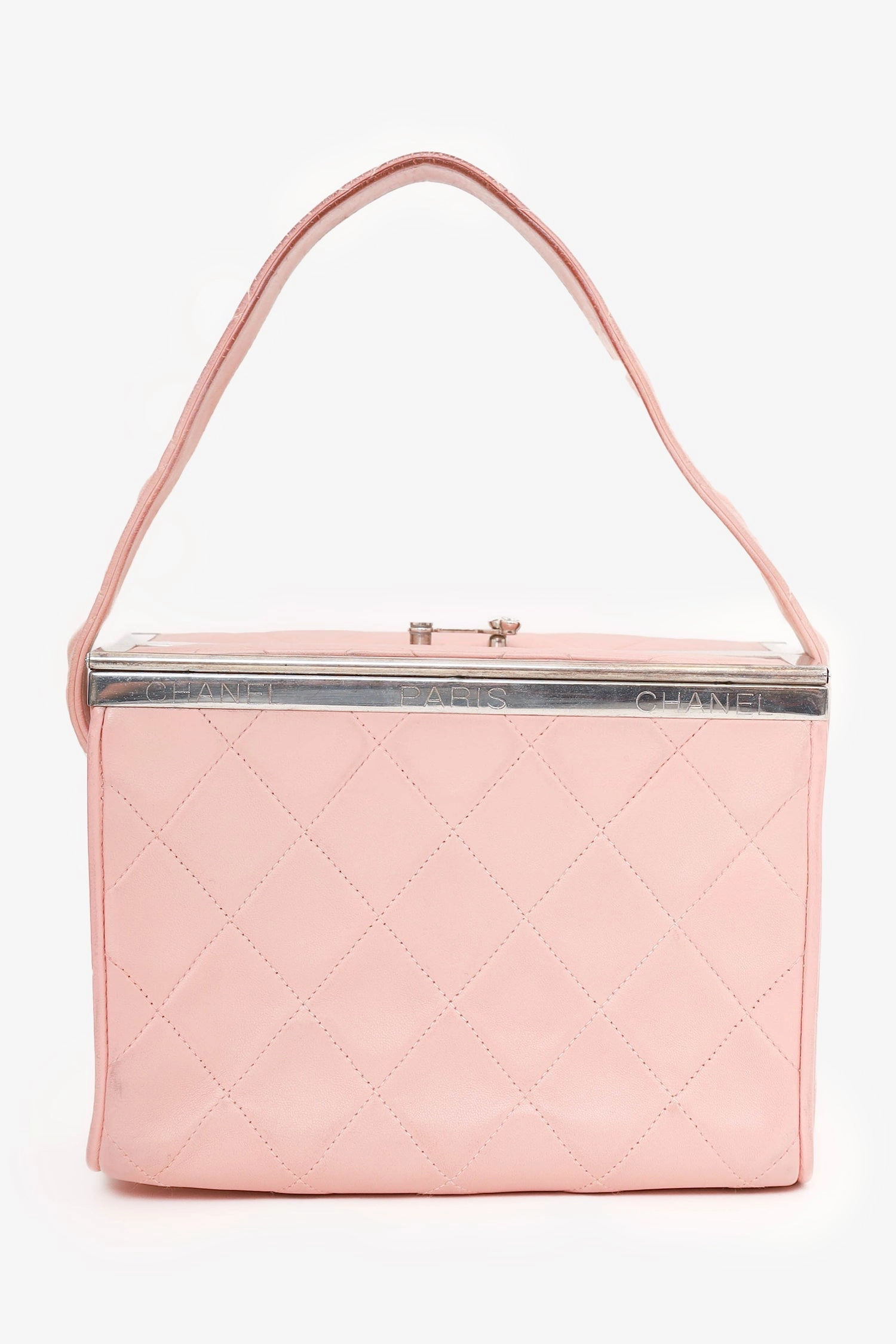 Pre-Loved Chanel? 1996-97 Pink Quilted Lambskin Vanity Box