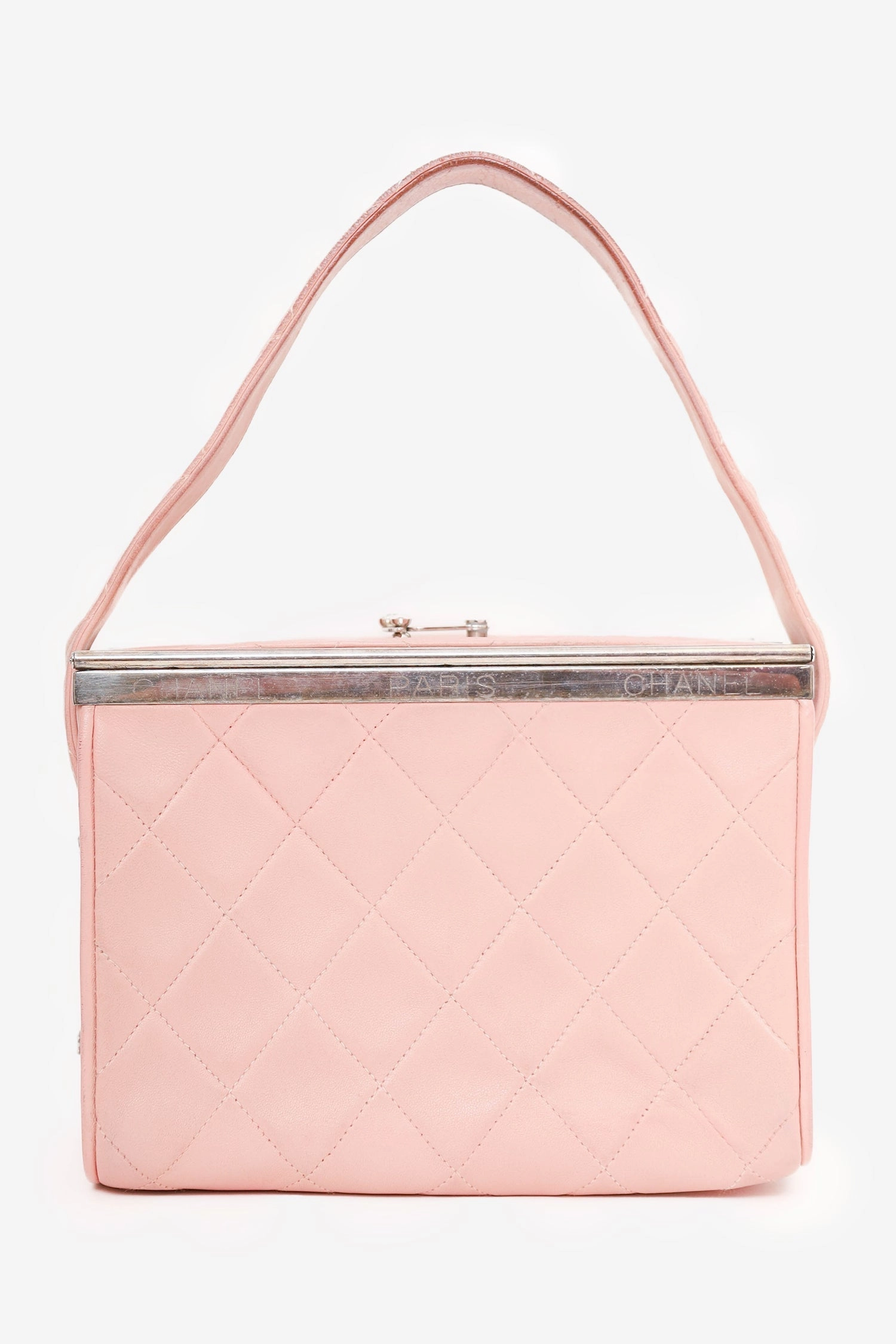 Pre-Loved Chanel? 1996-97 Pink Quilted Lambskin Vanity Box