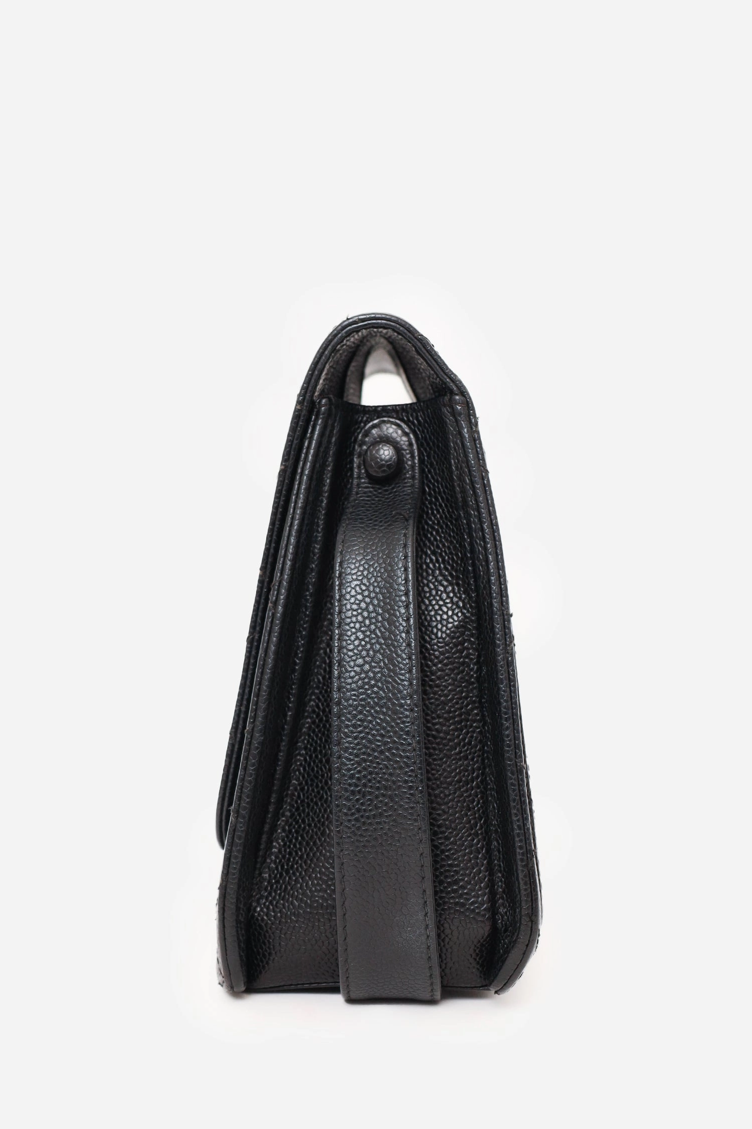 Pre-Loved Chanel? 1997-99 Black Caviar CC Turn Lock Flap Bag