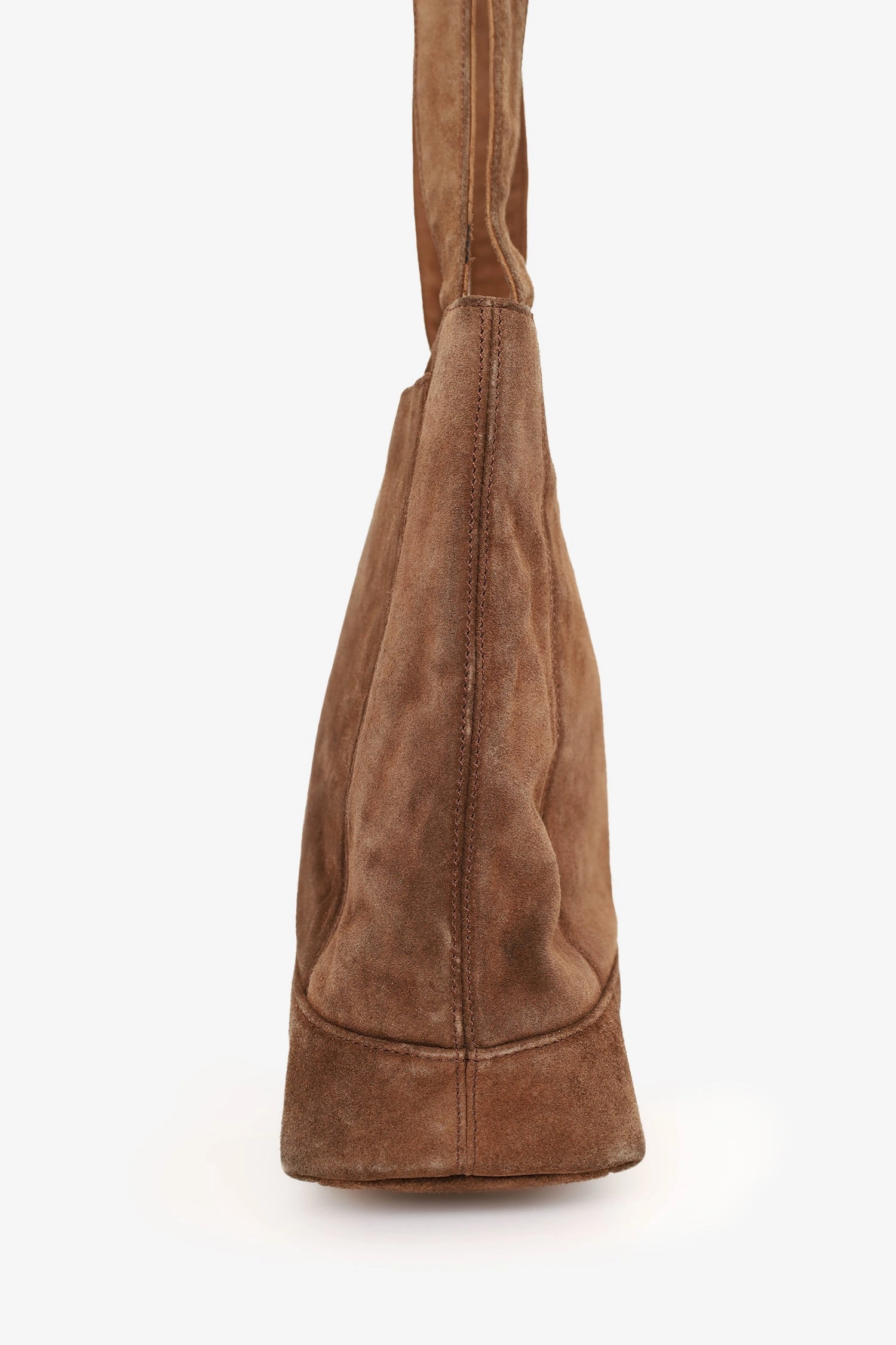 Pre-Loved Chanel? 1997-99 Brown Suede CC Embroidered Tote Bag