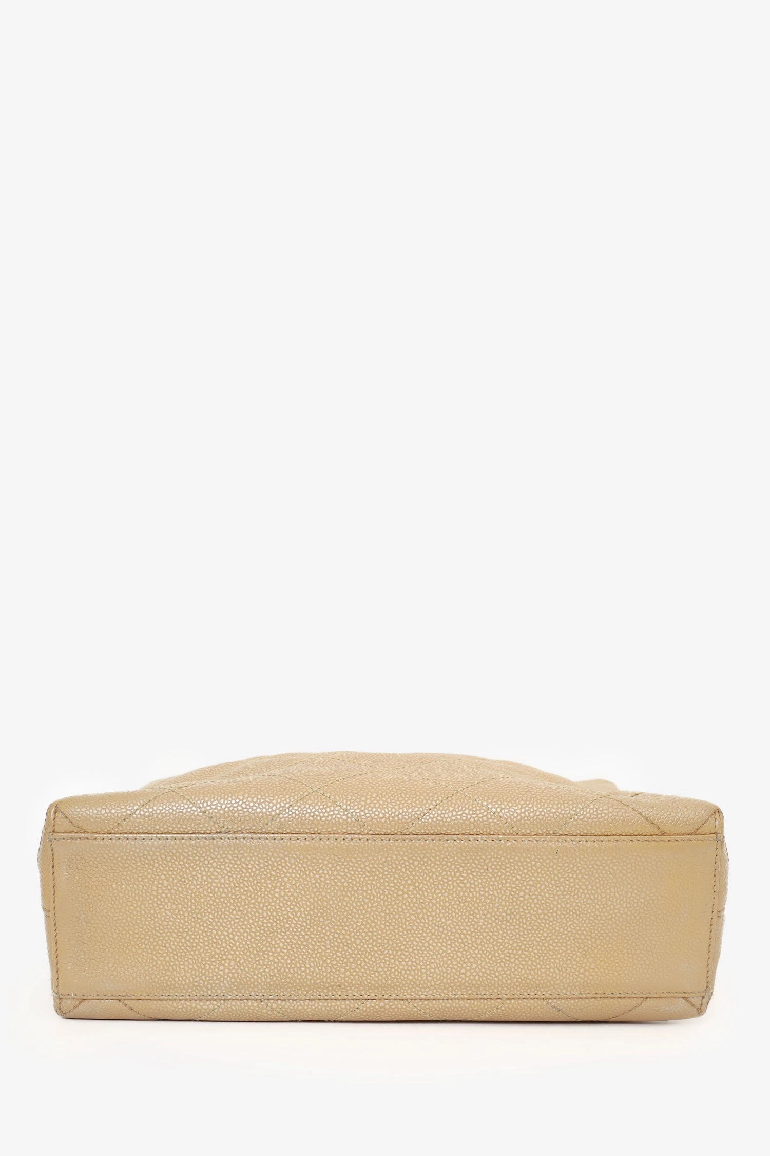 Pre-Loved Chanel? 2000-02 Beige Caviar Leather Coco Mark Shoulder Bag
