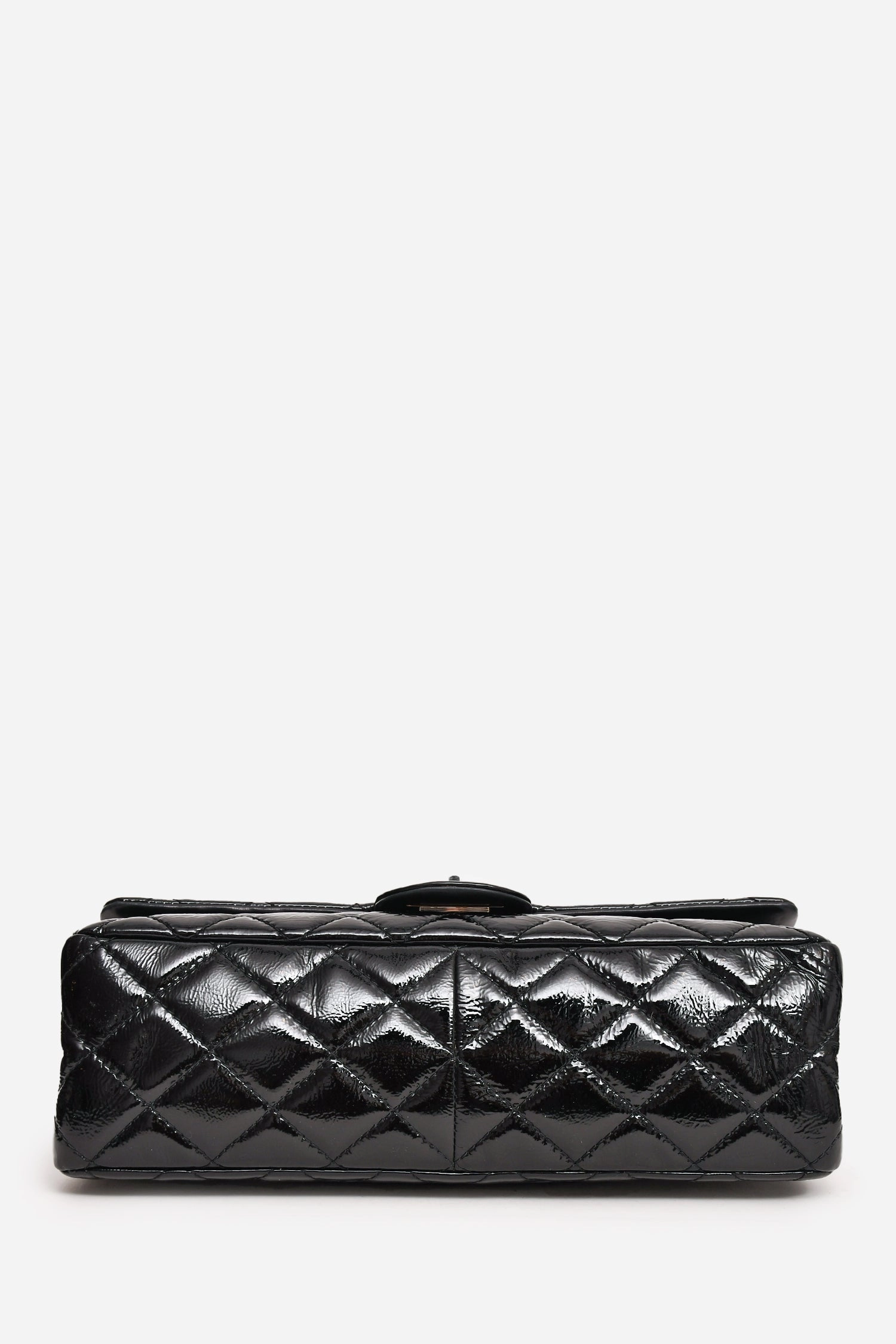 Pre-Loved Chanel? 2010-11 Black Patent Leather 2.55 Large 227 Flap Bag SHW