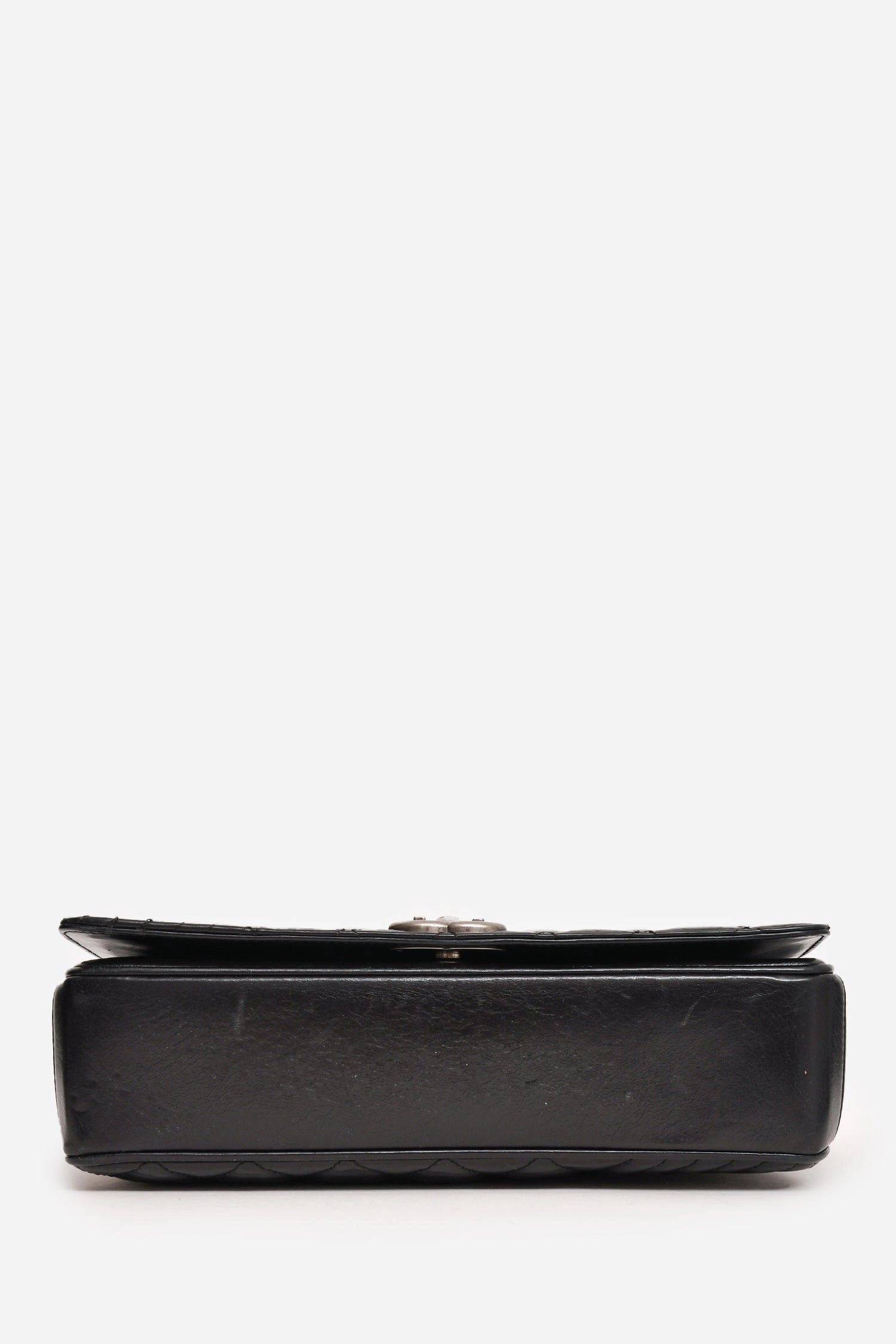 Pre-Loved Chanel? 2014 Black Glazed Leather Coco Boy Flap Bag