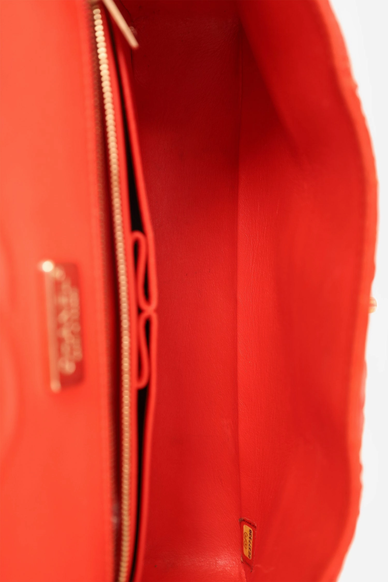 Pre-Loved Chanel? 2016-17 Red Python Leather Medium Double Flap Bag