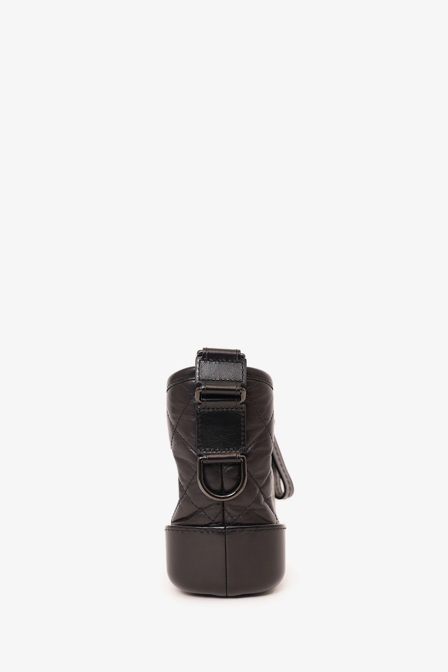 Pre-Loved Chanel? 2019 So Black Quilted Leather Small Gabrielle Crossbody Bag
