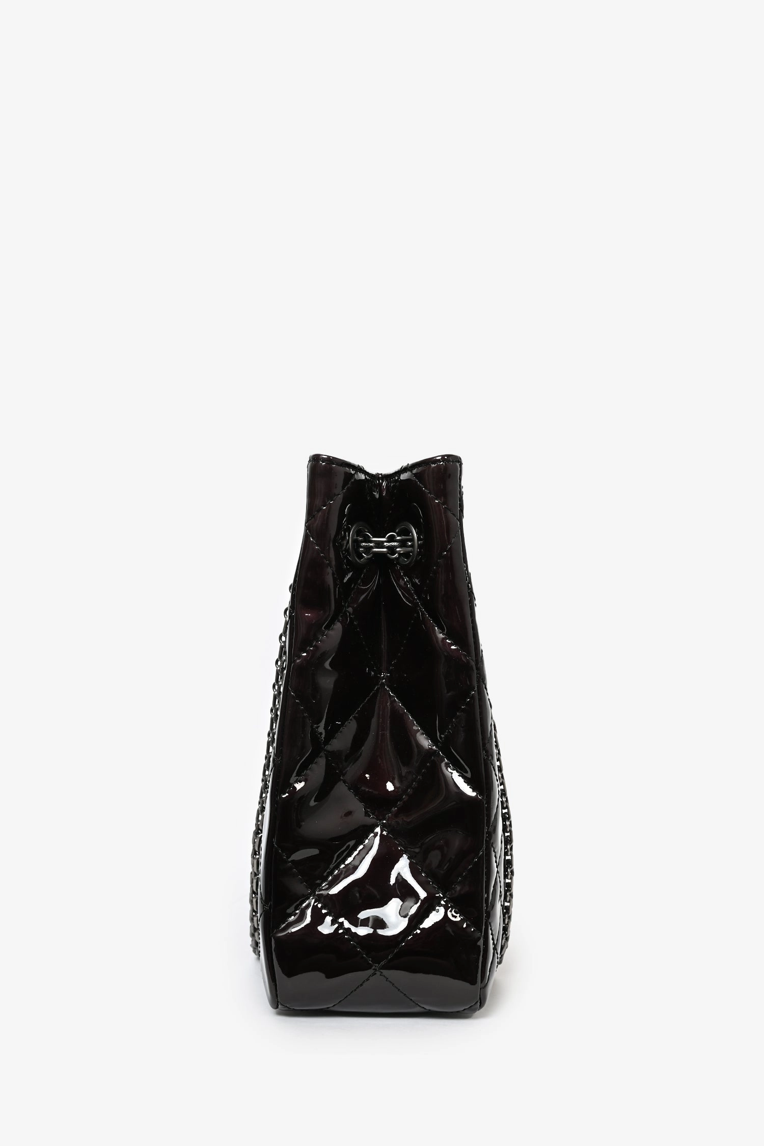 Pre-Loved Chanel?  2011/12 Black Patent Quilted Leather 2.55 Reissue Tote Bag