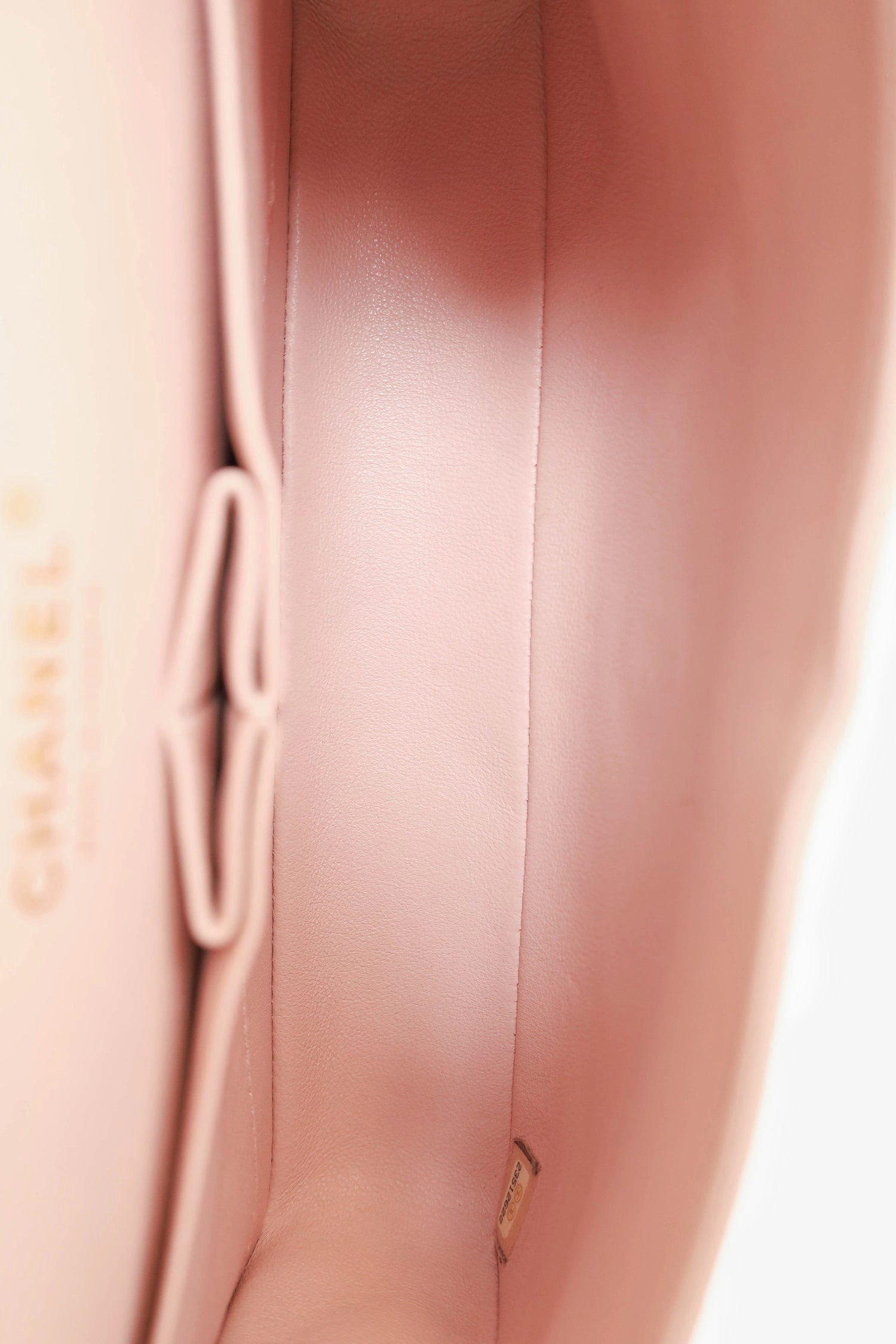 Pre-Loved Chanel? Light Pink Lambskin Medium Classic Double Flap Bag 'Refurbished'