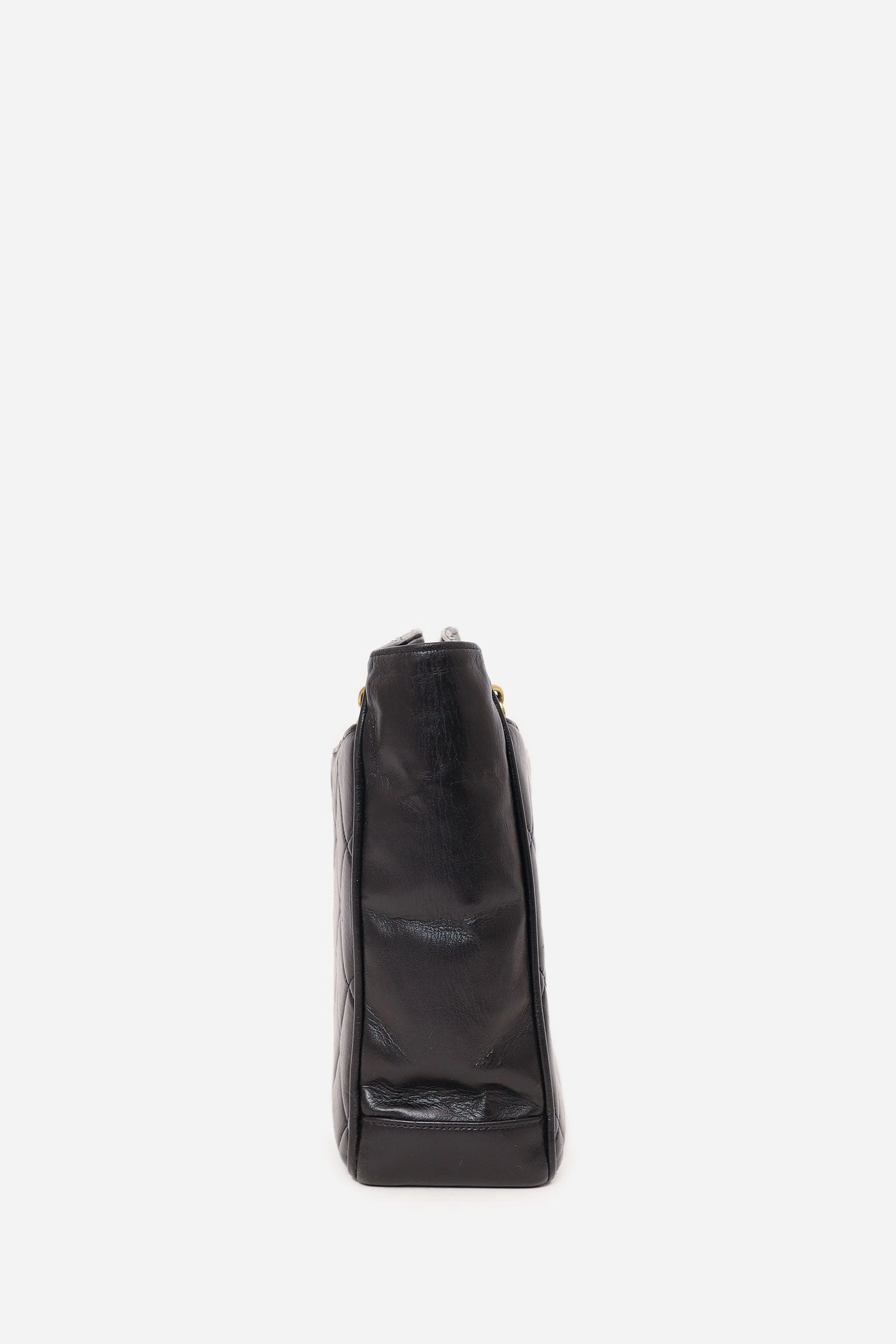 Pre-Loved Chanel? Vintage Black Quilted Lambskin CC Tote Bag