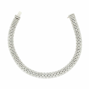 Pre Owned 18ct White Gold 3.97cts Brilliant Cut Diamond Bracelet