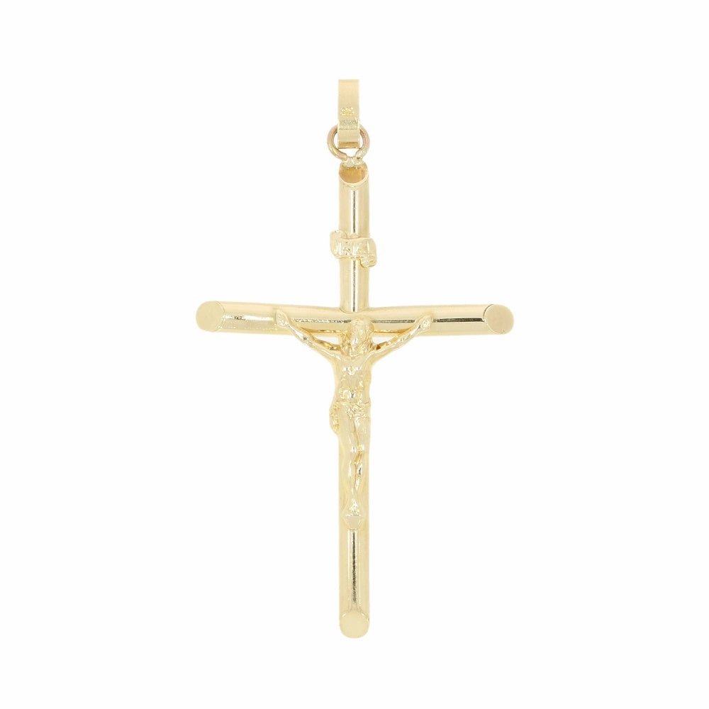 Pre Owned 9ct Yellow Gold Large Crucifix Cross Pendant