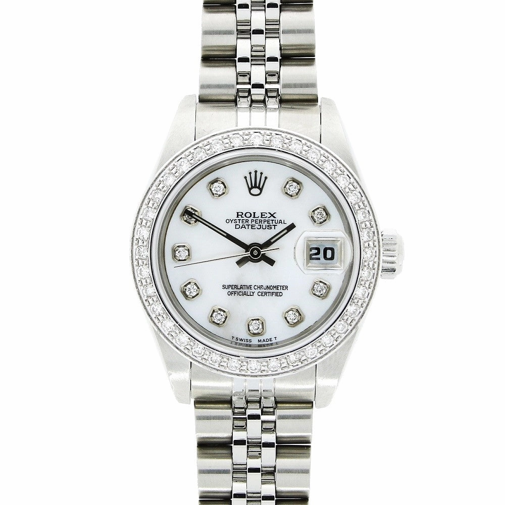Pre Owned Rolex Lady Datejust Diamond Set Watch 69190 RW0619 Papers (1997)