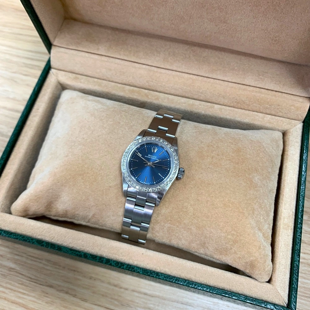 Pre Owned Rolex Oyster Perpetual Diamond Set Ladies Watch 67180 RW0490 (1997)