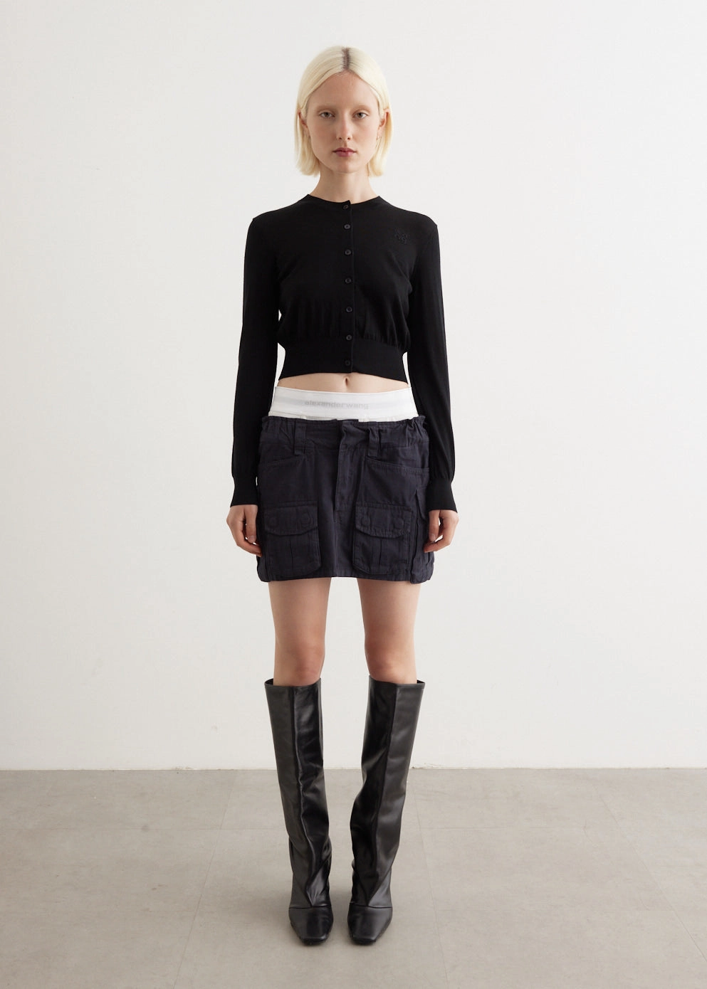 Pre-Styled Cargo Skirt With Logo Elastic