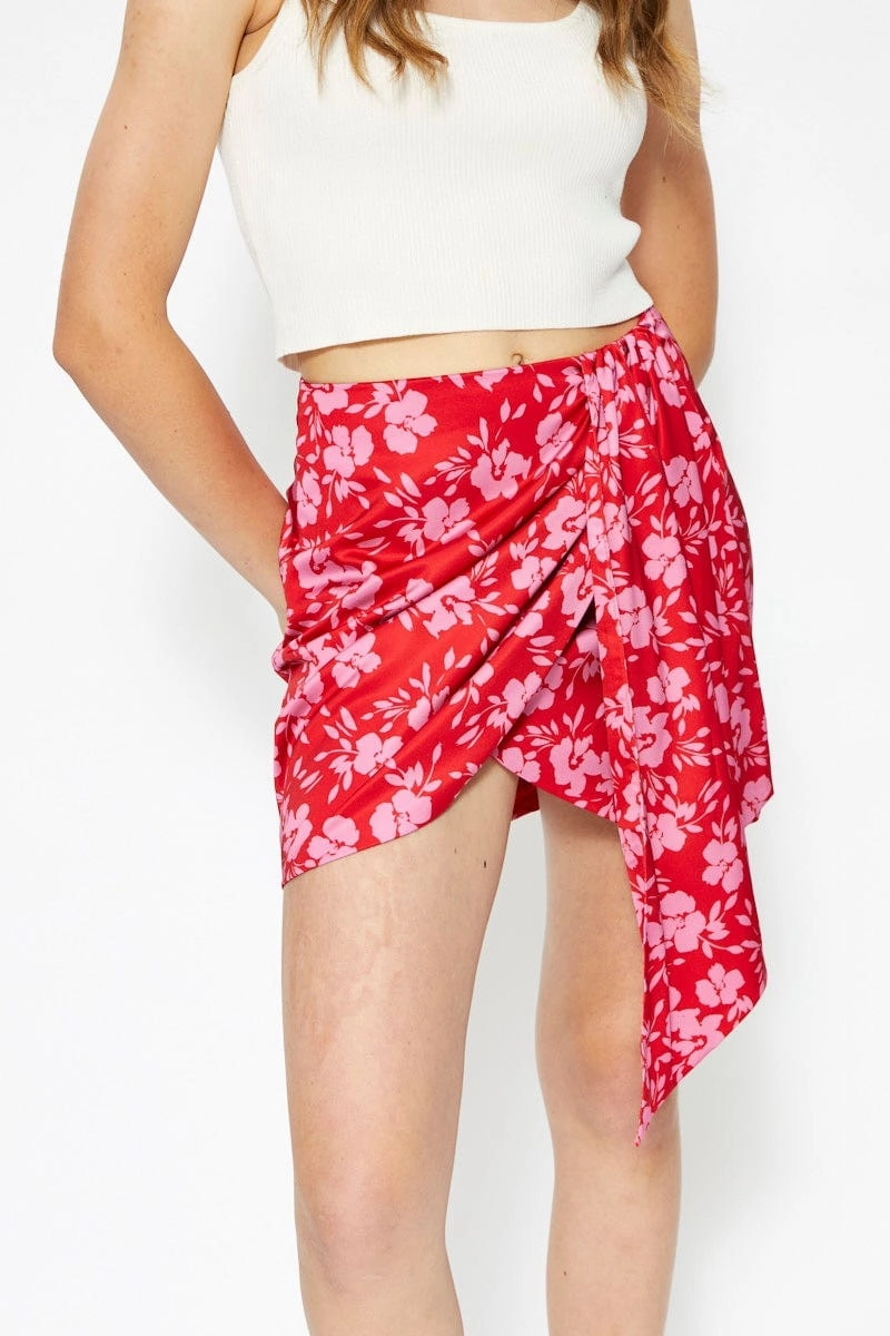Print Print Drape Skirt