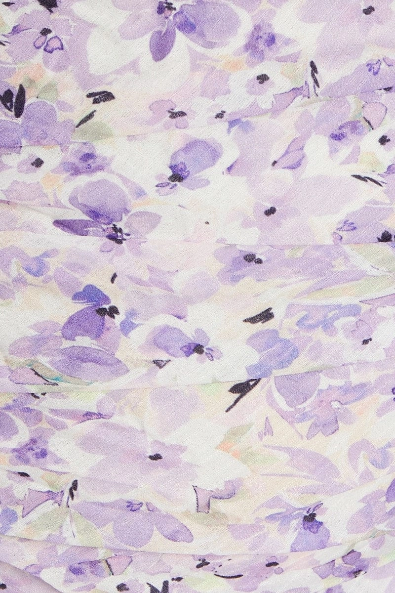 Print Ruched Skirt