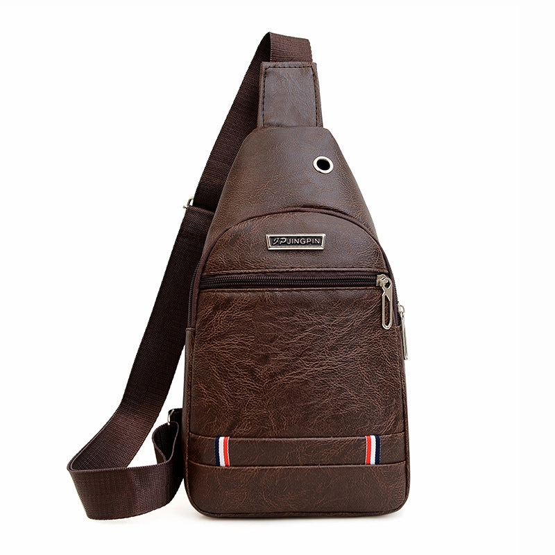 PU men's breast bag