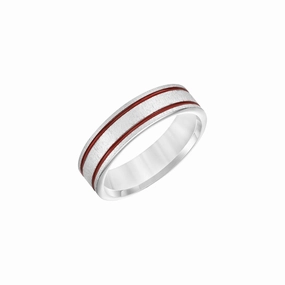 Red Stripe 6mm Band