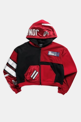 Rework Atlanta Falcons NFL Crop Zip Hoodie - M