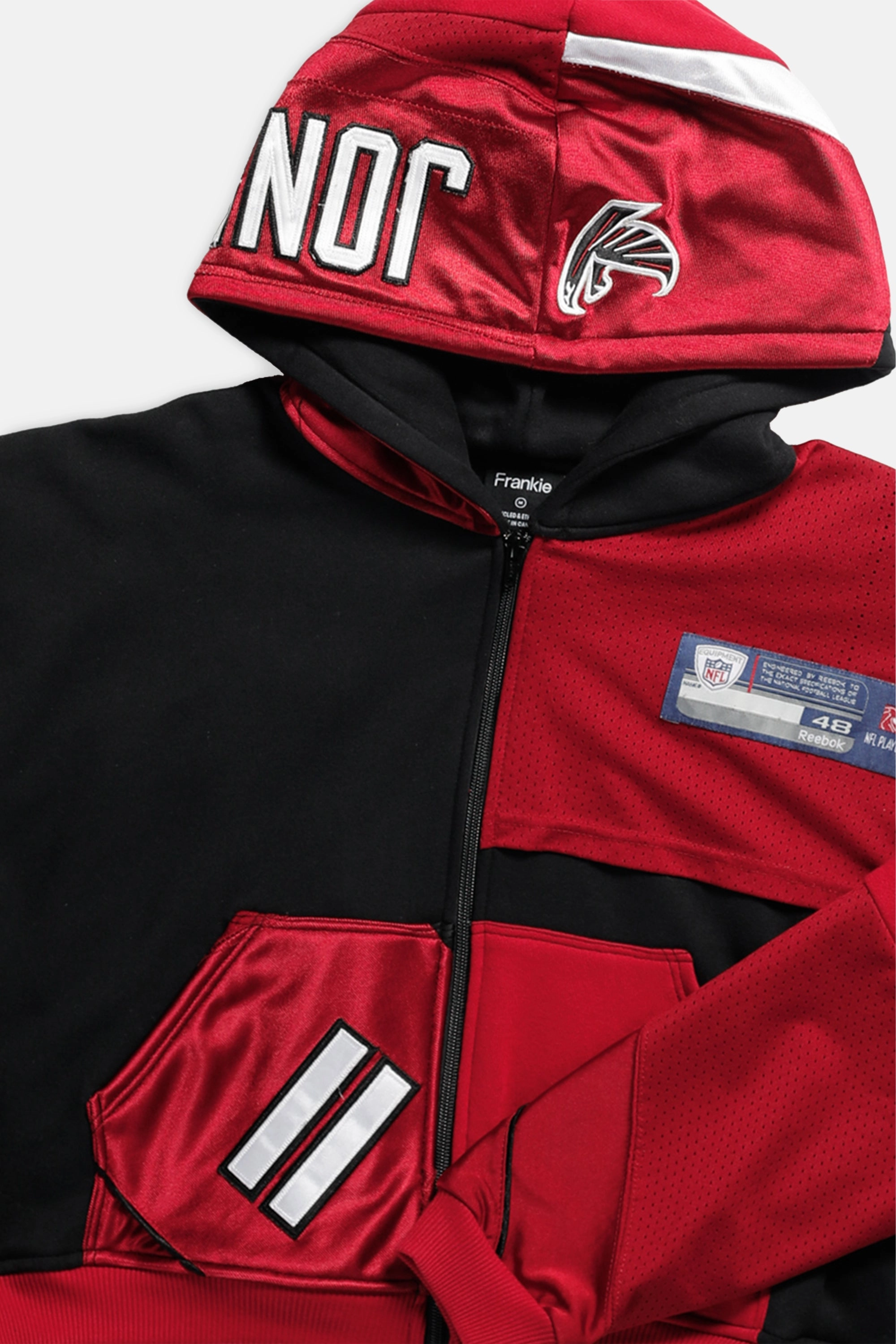 Rework Atlanta Falcons NFL Crop Zip Hoodie - M