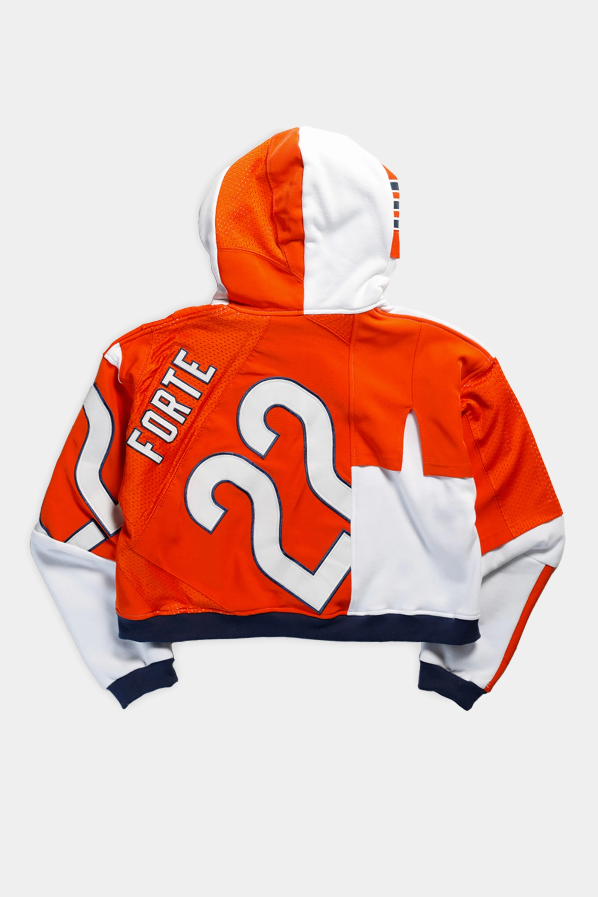 Rework Chicago Bears NFL Crop Zip Hoodie - L