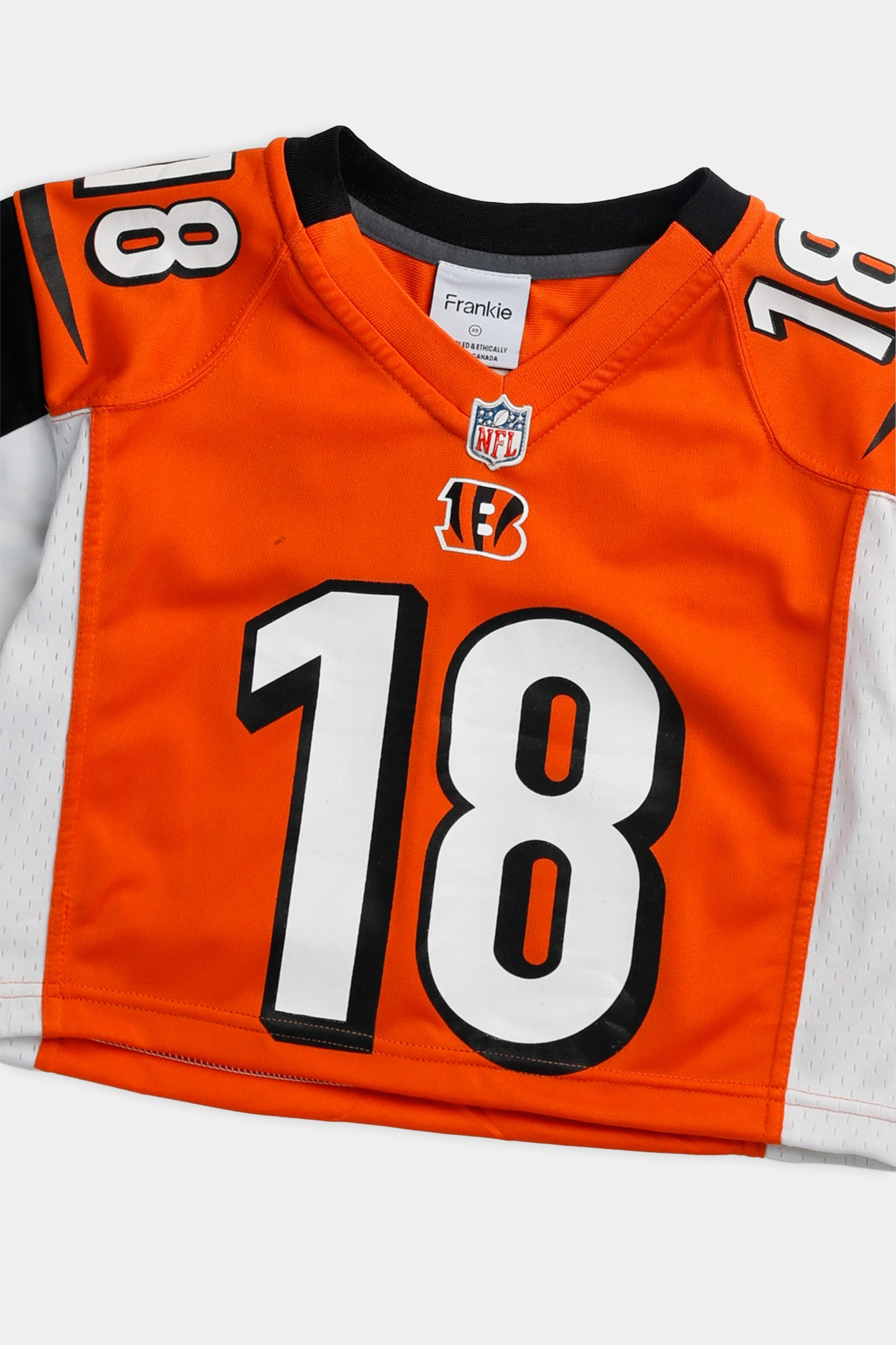 Rework Crop Cincinnati Bengals NFL Jersey - XS
