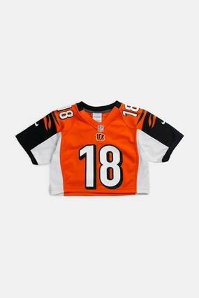 Rework Crop Cincinnati Bengals NFL Jersey - XS