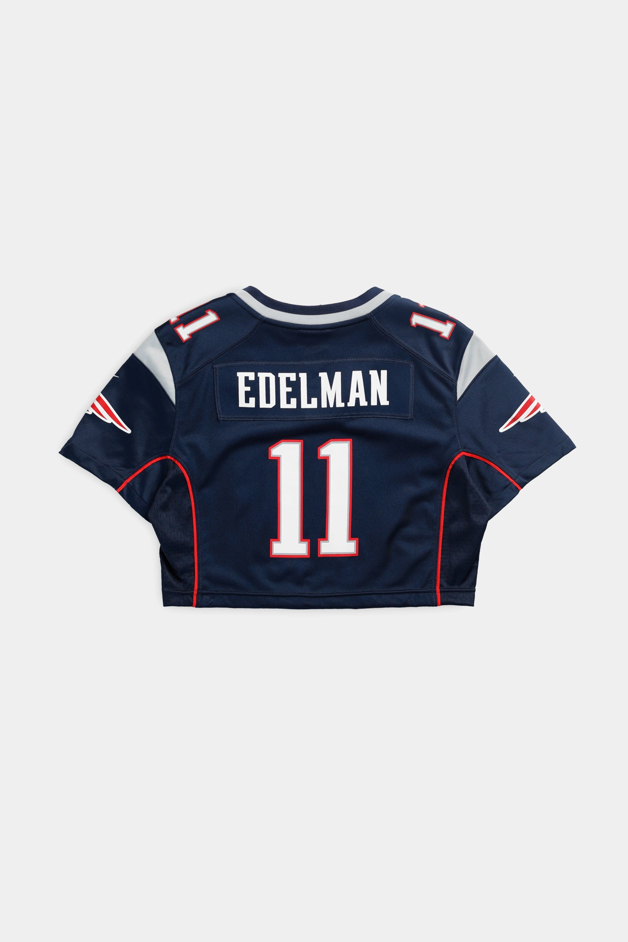 Rework Crop New England Patriots NFL Jersey - XS