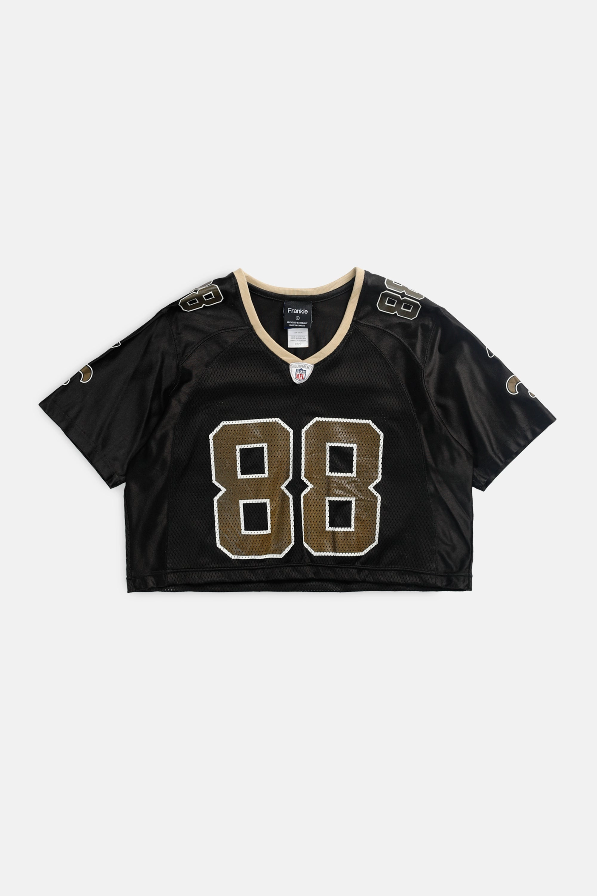 Rework Crop New Orleans Saints NFL Jersey - M