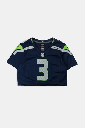 Rework Crop Seattle Seahawks NFL Jersey - S