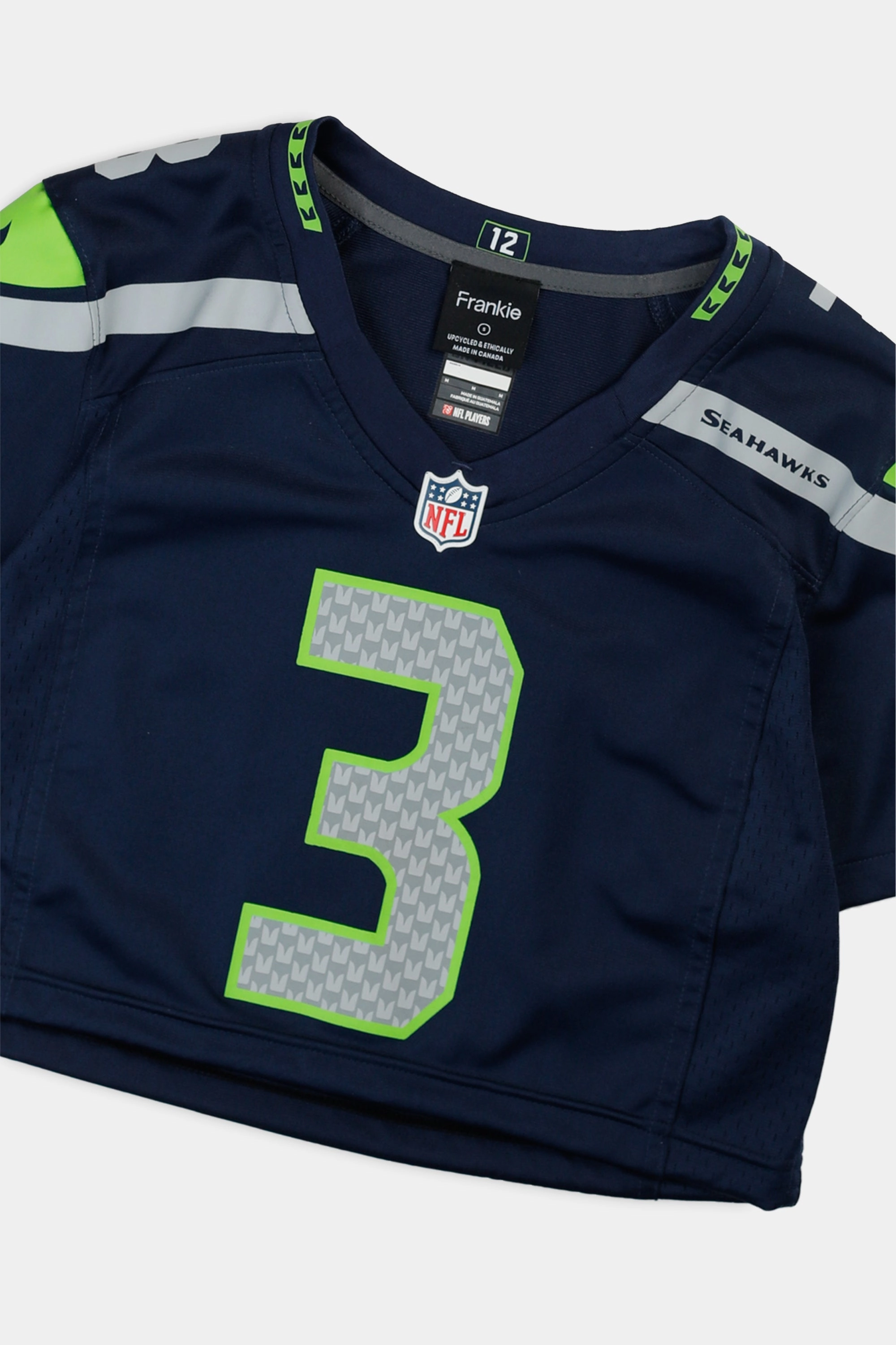 Rework Crop Seattle Seahawks NFL Jersey - S