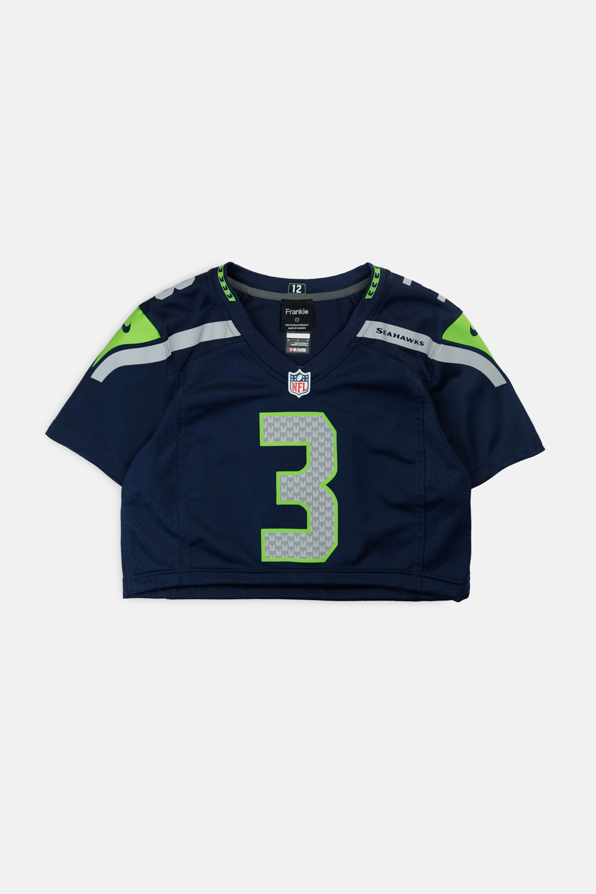 Rework Crop Seattle Seahawks NFL Jersey - S