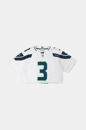 Rework Crop Seattle Seahawks NFL Jersey - XS
