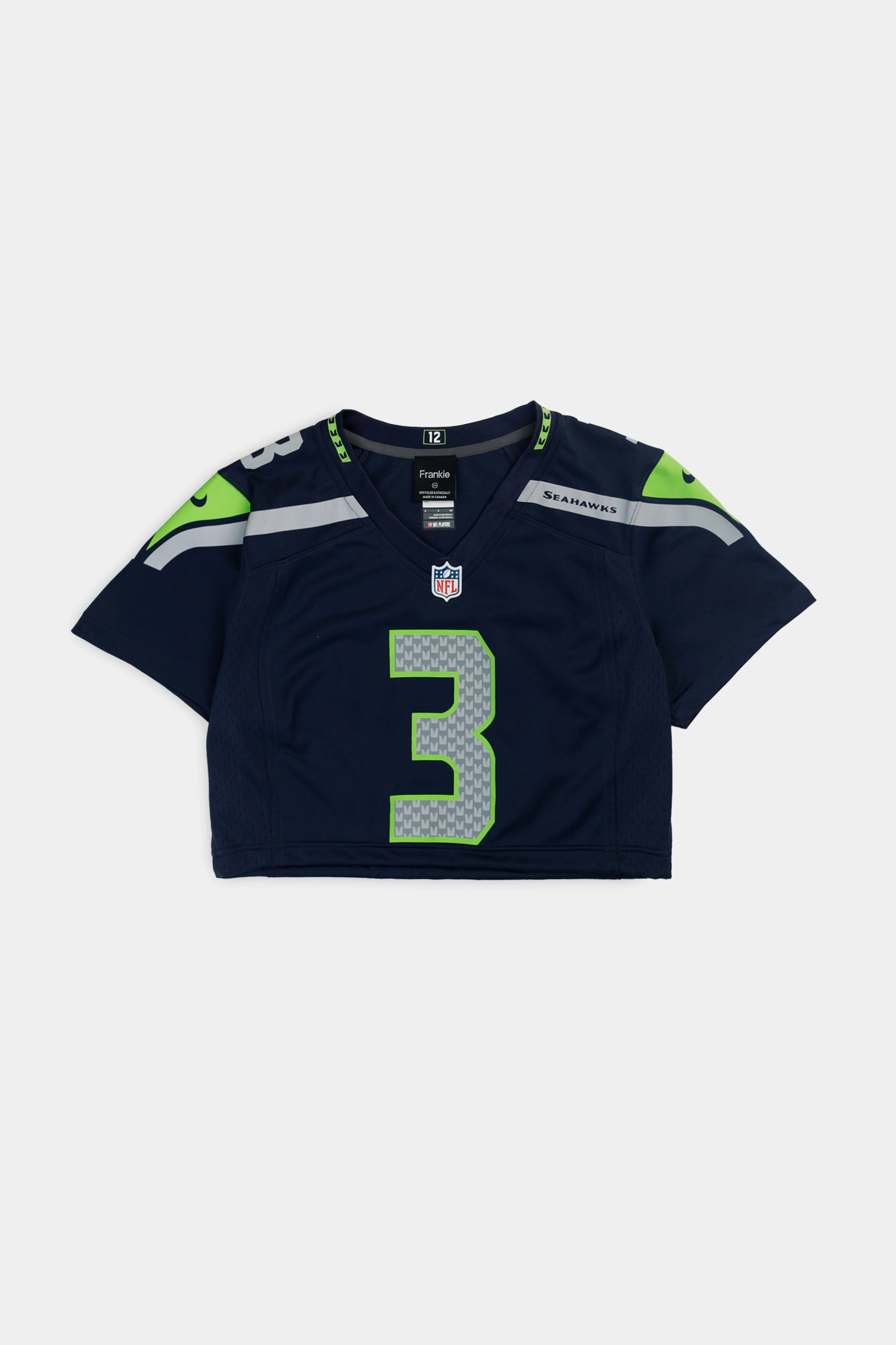 Rework Crop Seattle Seahawks NFL Jersey - XS