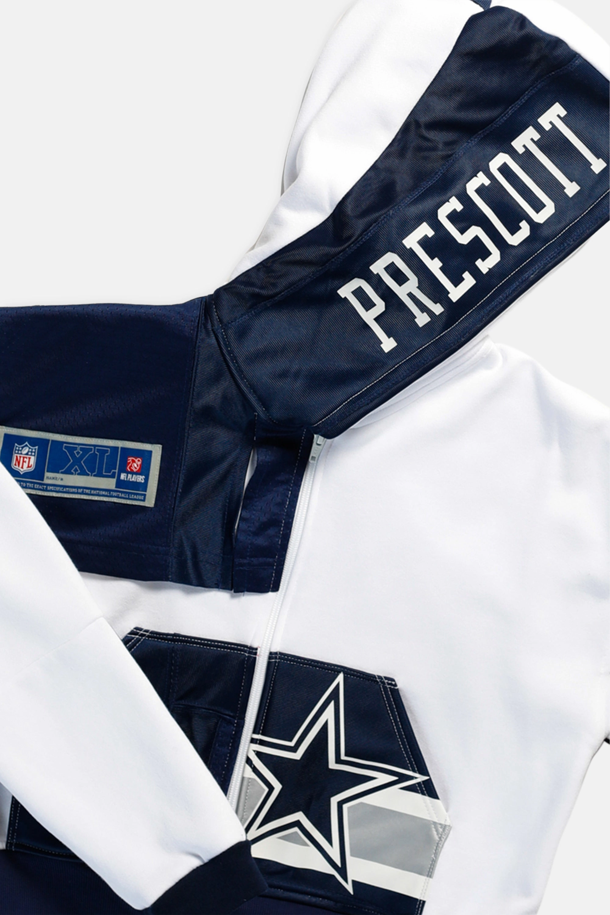 Rework Dallas Cowboys NFL Crop Zip Hoodie - XS