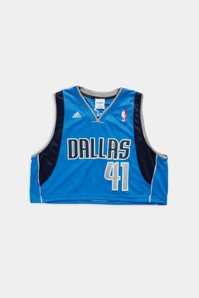 Rework Dallas Mavericks NBA Crop Jersey - L