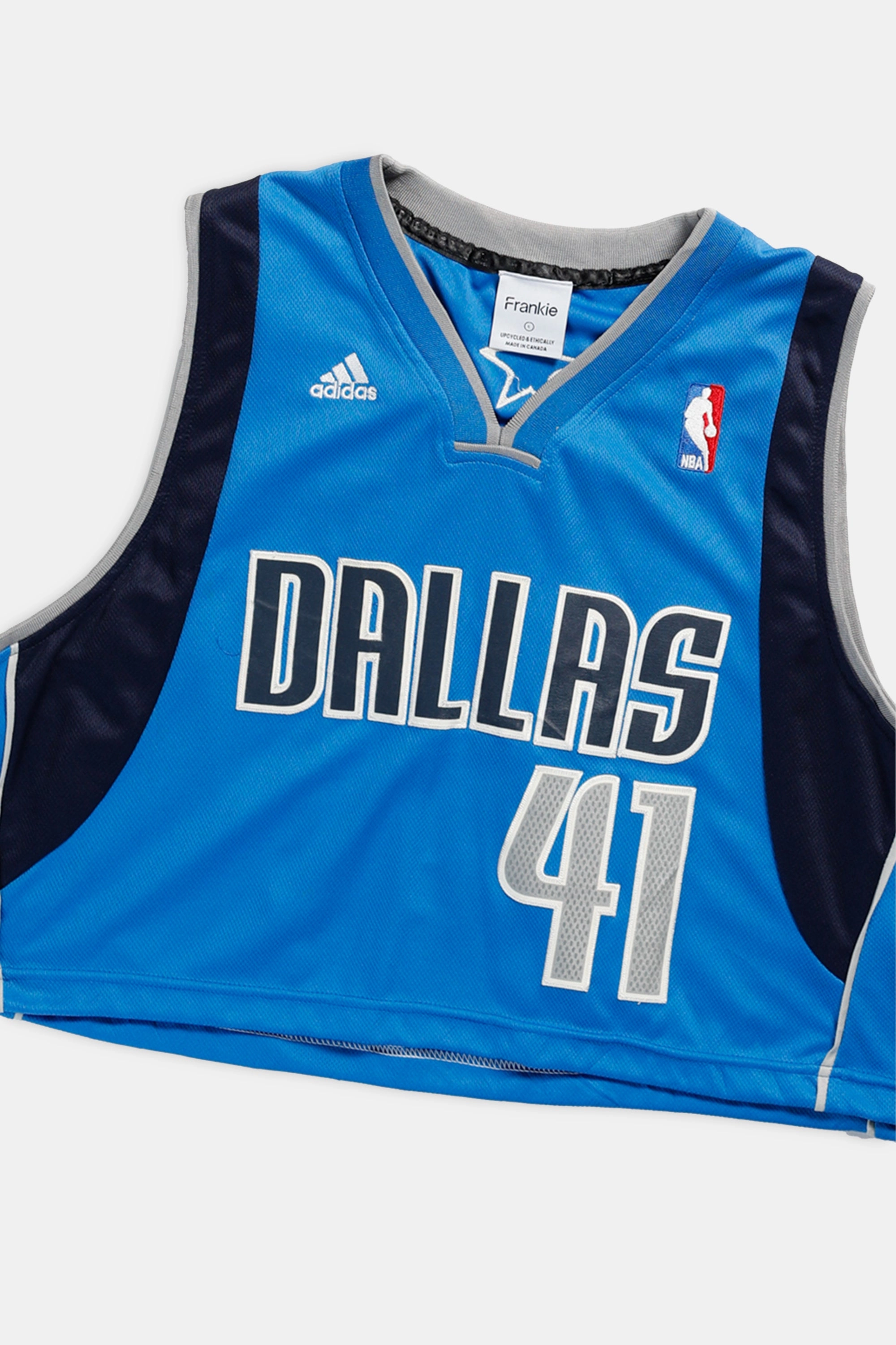 Rework Dallas Mavericks NBA Crop Jersey - L