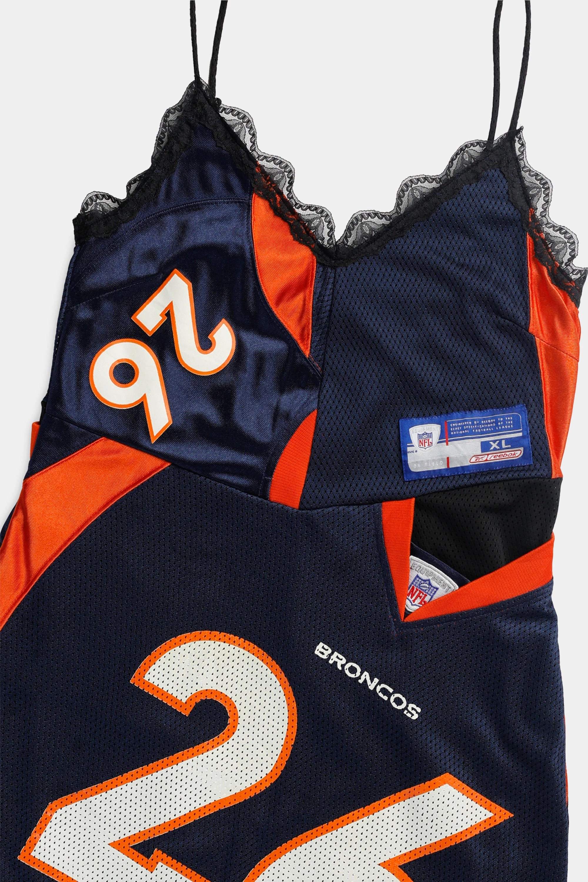 Rework Denver Broncos NFL Lace Dress - M