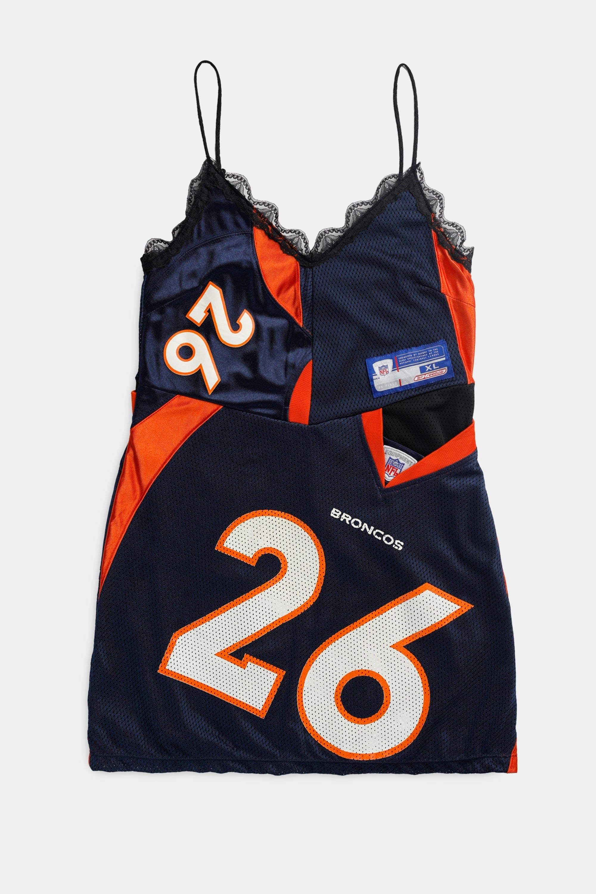 Rework Denver Broncos NFL Lace Dress - M