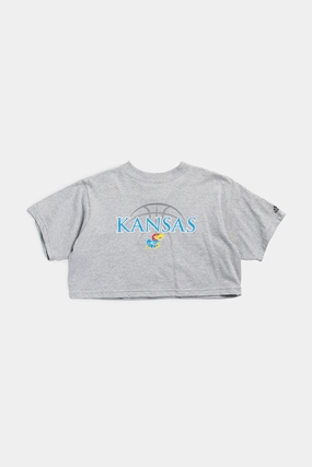 Rework Kansas Jayhawks NCAA Crop Tee - S