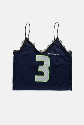 Rework Seattle Seahawks Lace Tank -L