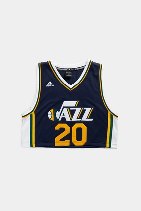 Rework Utah Jazz NBA Crop Jersey - L