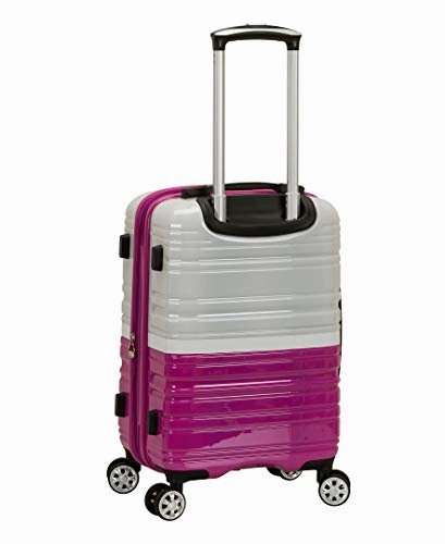 Rockland Melbourne Hardside Expandable Spinner Wheel Luggage, Two Tone White, 2-Piece Set (20/28)